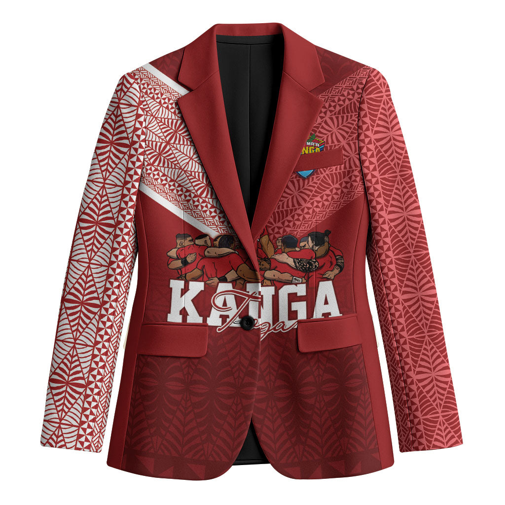 Mate Ma'a Tonga Custom Ngatu Blazer Kainga - Sipi Tau LT7 Unisex Red - Polynesian Pride
