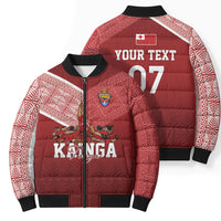 Mate Ma'a Tonga Custom Ngatu Bomber Puffer Jacket Kainga - Sipi Tau LT7 - Polynesian Pride