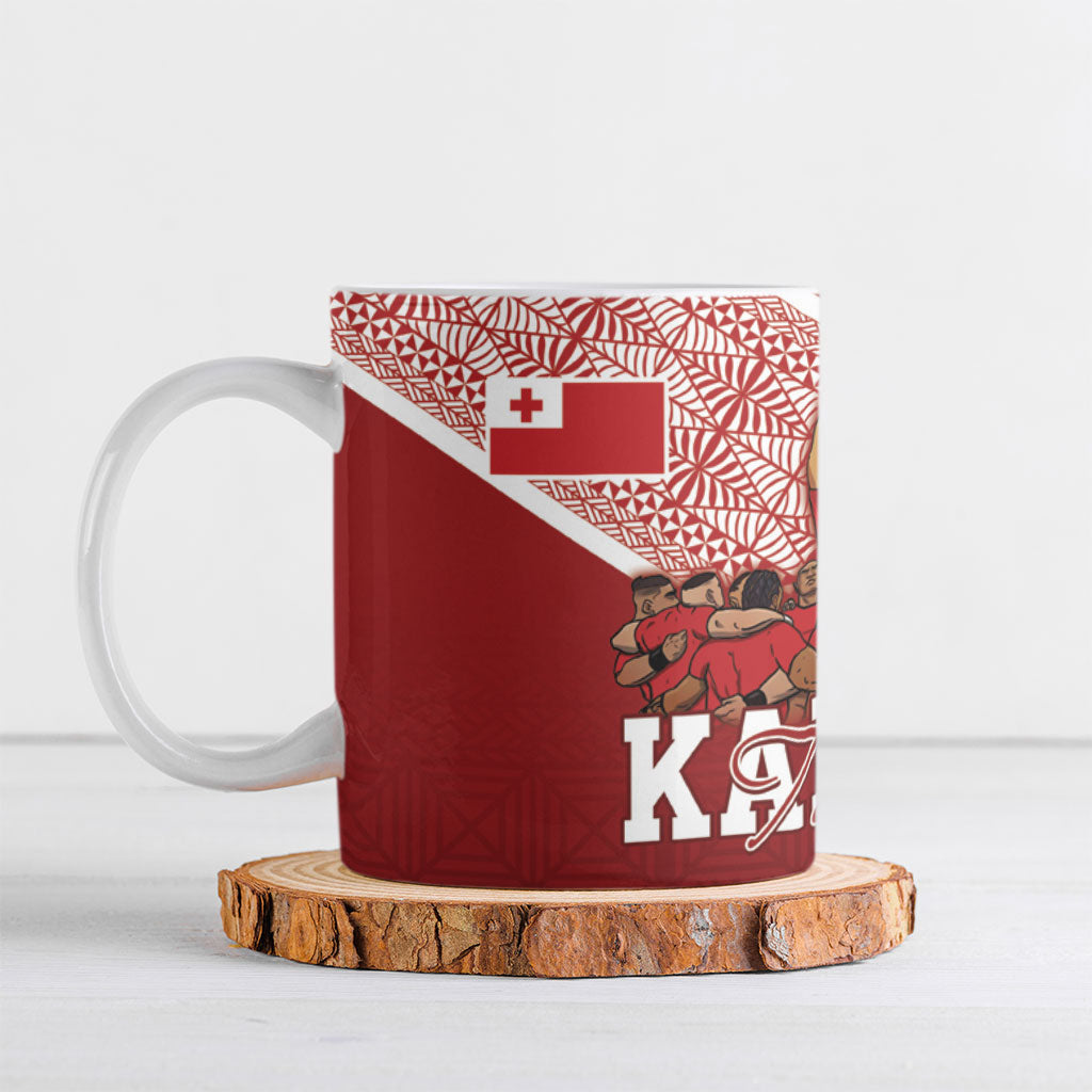 Mate Ma'a Tonga Ngatu Ceramic Mug Kainga - Sipi Tau LT7 Red - Polynesian Pride