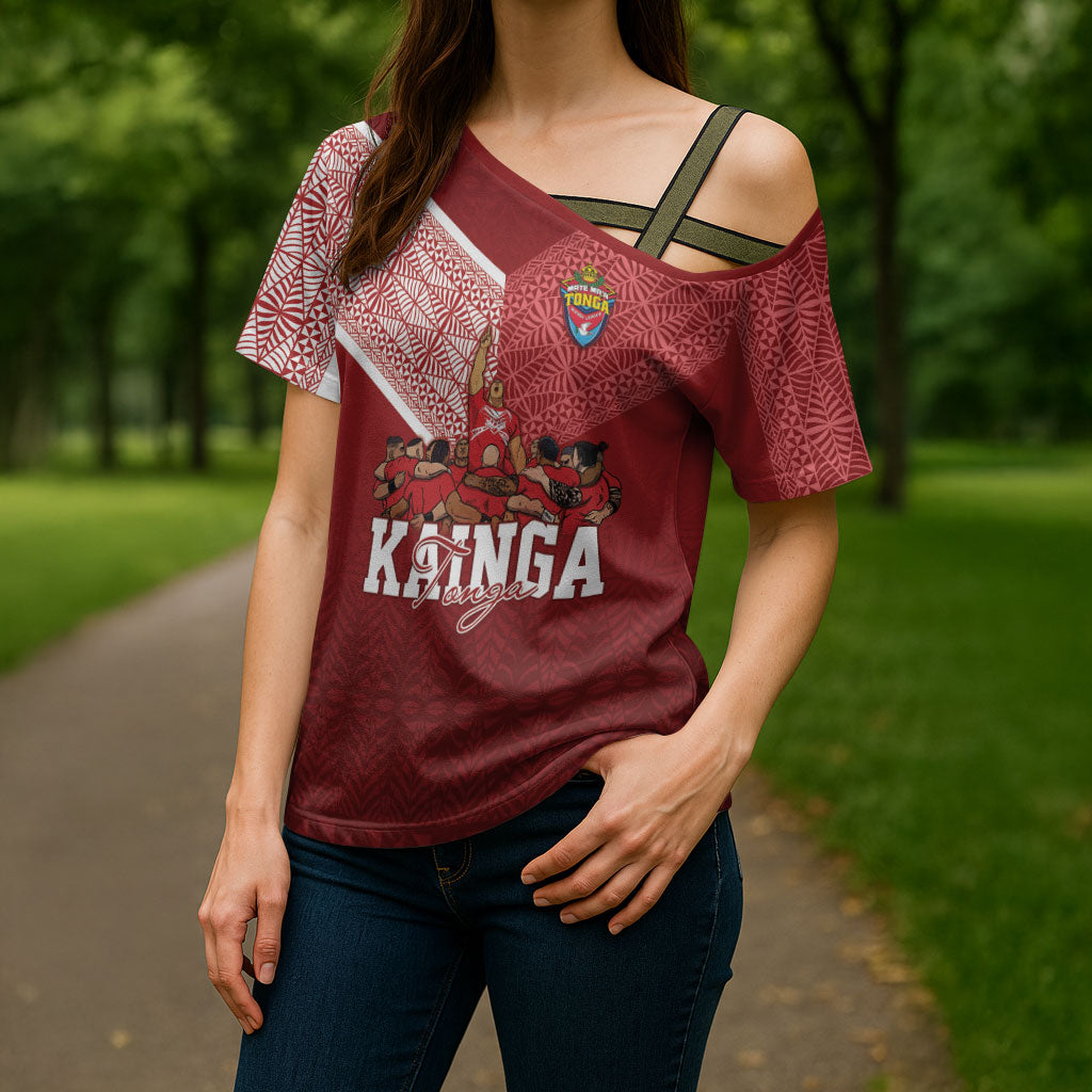 Mate Ma'a Tonga Custom Ngatu Cross Shoulder Shirt Kainga - Sipi Tau LT7 - Polynesian Pride