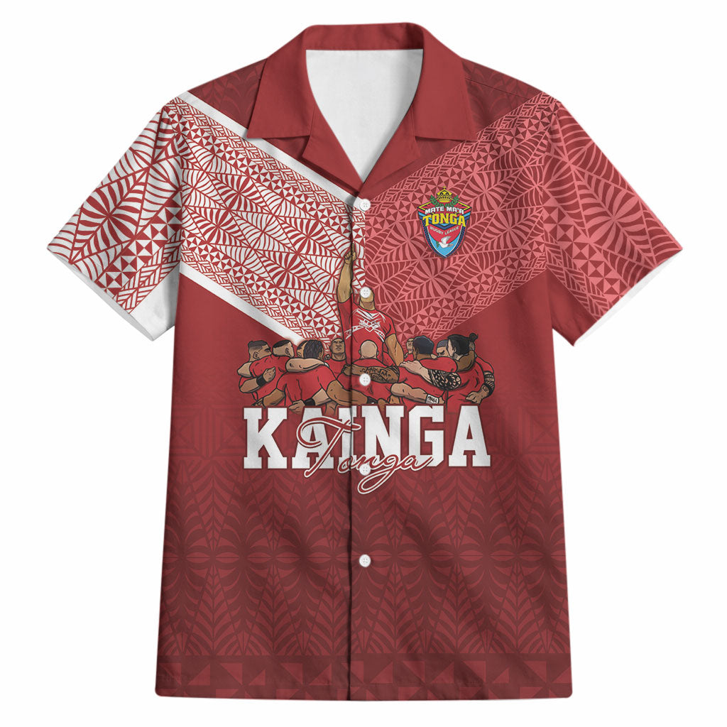 Mate Ma'a Tonga Custom Ngatu Hawaiian Shirt Kainga - Sipi Tau LT7 Red - Polynesian Pride