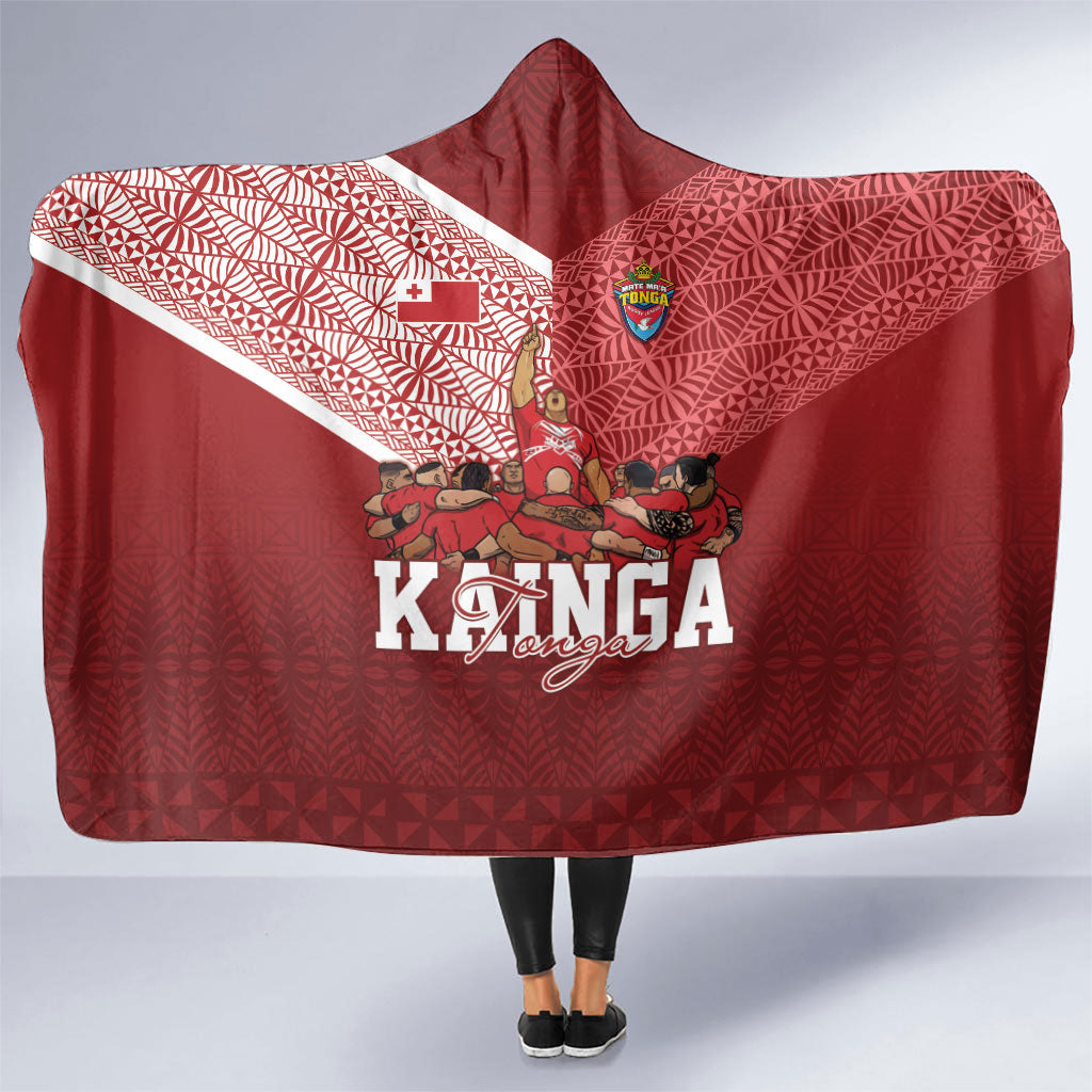 Mate Ma'a Tonga Ngatu Hooded Blanket Kainga - Sipi Tau LT7 One Size Red - Polynesian Pride