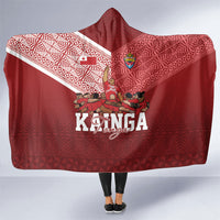 Mate Ma'a Tonga Ngatu Hooded Blanket Kainga - Sipi Tau LT7 One Size Red - Polynesian Pride