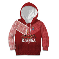 Mate Ma'a Tonga Custom Ngatu Kid Hoodie Kainga - Sipi Tau LT7 Hoodie Red - Polynesian Pride