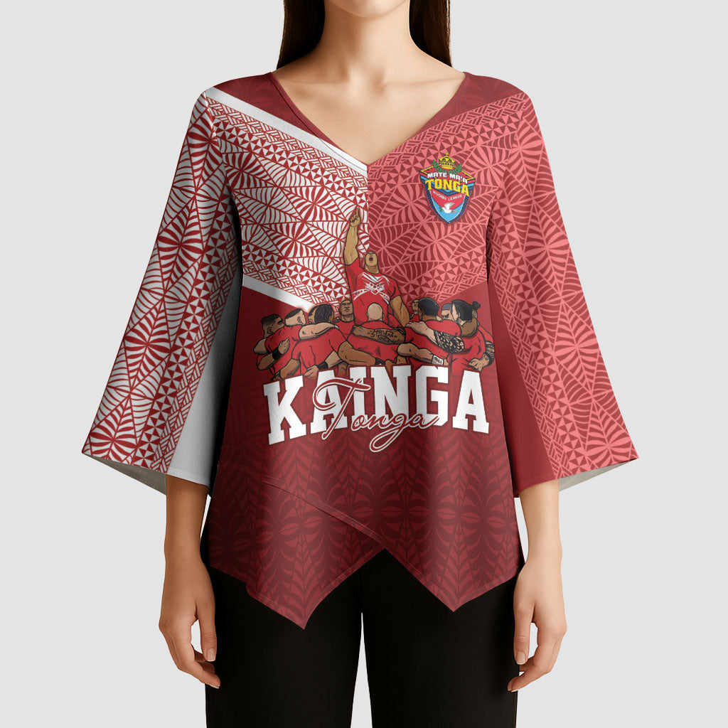 Mate Ma'a Tonga Custom Ngatu Kimono Sleeve Blouse Kainga - Sipi Tau LT7 - Polynesian Pride