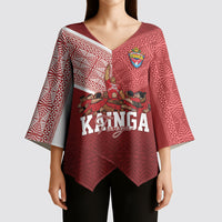 Mate Ma'a Tonga Custom Ngatu Kimono Sleeve Blouse Kainga - Sipi Tau LT7 - Polynesian Pride