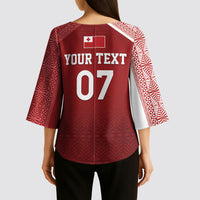 Mate Ma'a Tonga Custom Ngatu Kimono Sleeve Blouse Kainga - Sipi Tau LT7 - Polynesian Pride