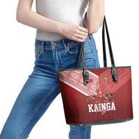 Mate Ma'a Tonga Ngatu Leather Tote Bag Kainga - Sipi Tau LT7 - Polynesian Pride