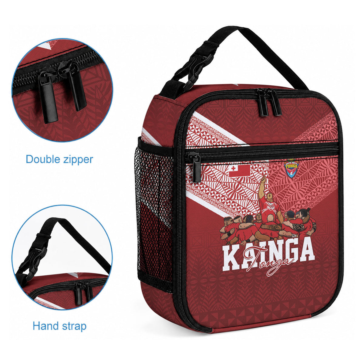 Mate Ma'a Tonga Ngatu Lunch Bag Kainga - Sipi Tau LT7 - Polynesian Pride