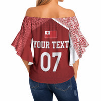 Mate Ma'a Tonga Custom Ngatu Off Shoulder Wrap Waist Top Kainga - Sipi Tau LT7 - Polynesian Pride