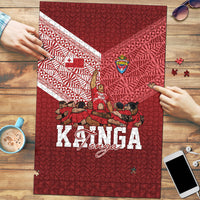 Mate Ma'a Tonga Ngatu Puzzle Kainga - Sipi Tau LT7 Red - Polynesian Pride