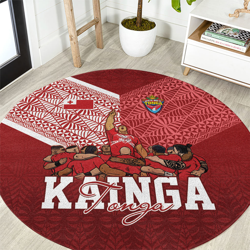 Mate Ma'a Tonga Ngatu Round Carpet Kainga - Sipi Tau