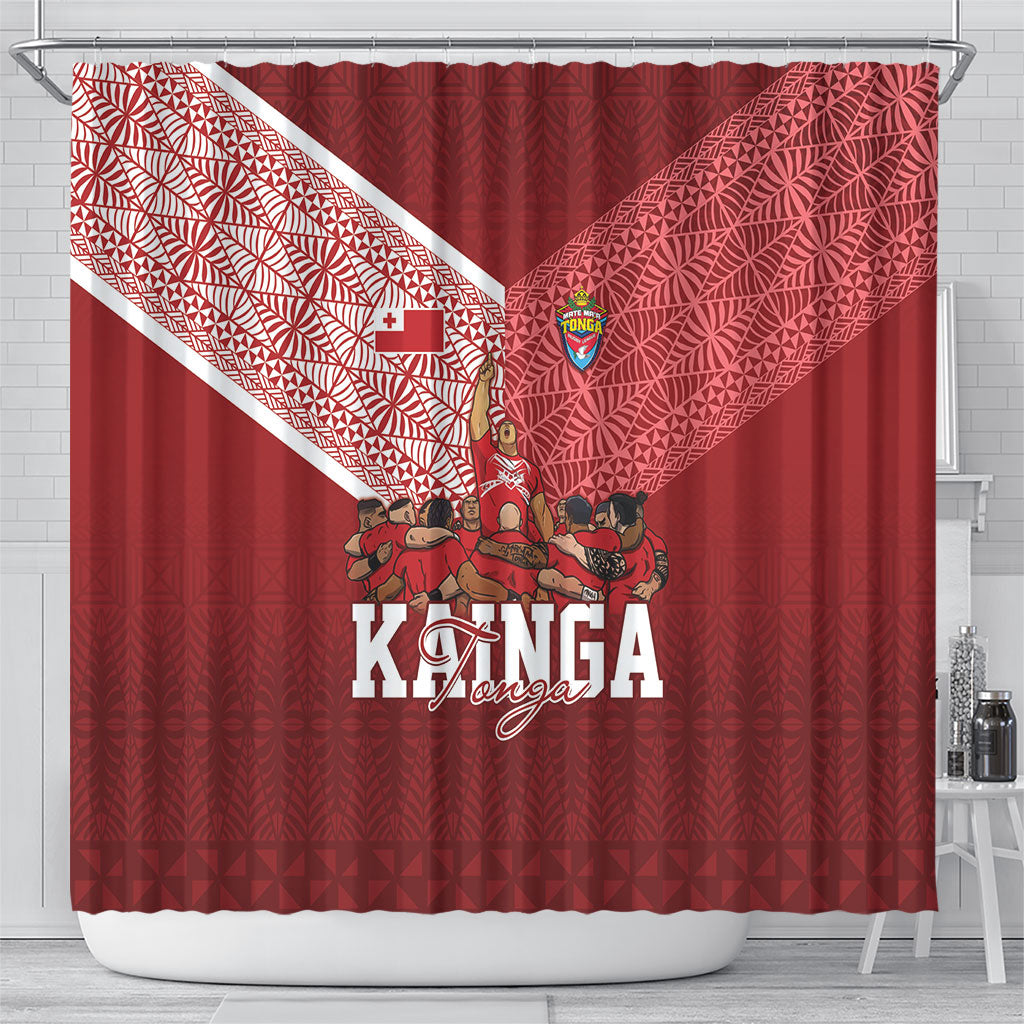 Mate Ma'a Tonga Ngatu Shower Curtain Kainga - Sipi Tau LT7 - Polynesian Pride