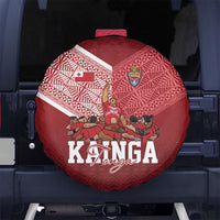 Mate Ma'a Tonga Ngatu Spare Tire Cover Kainga - Sipi Tau LT7 No hole Red - Polynesian Pride