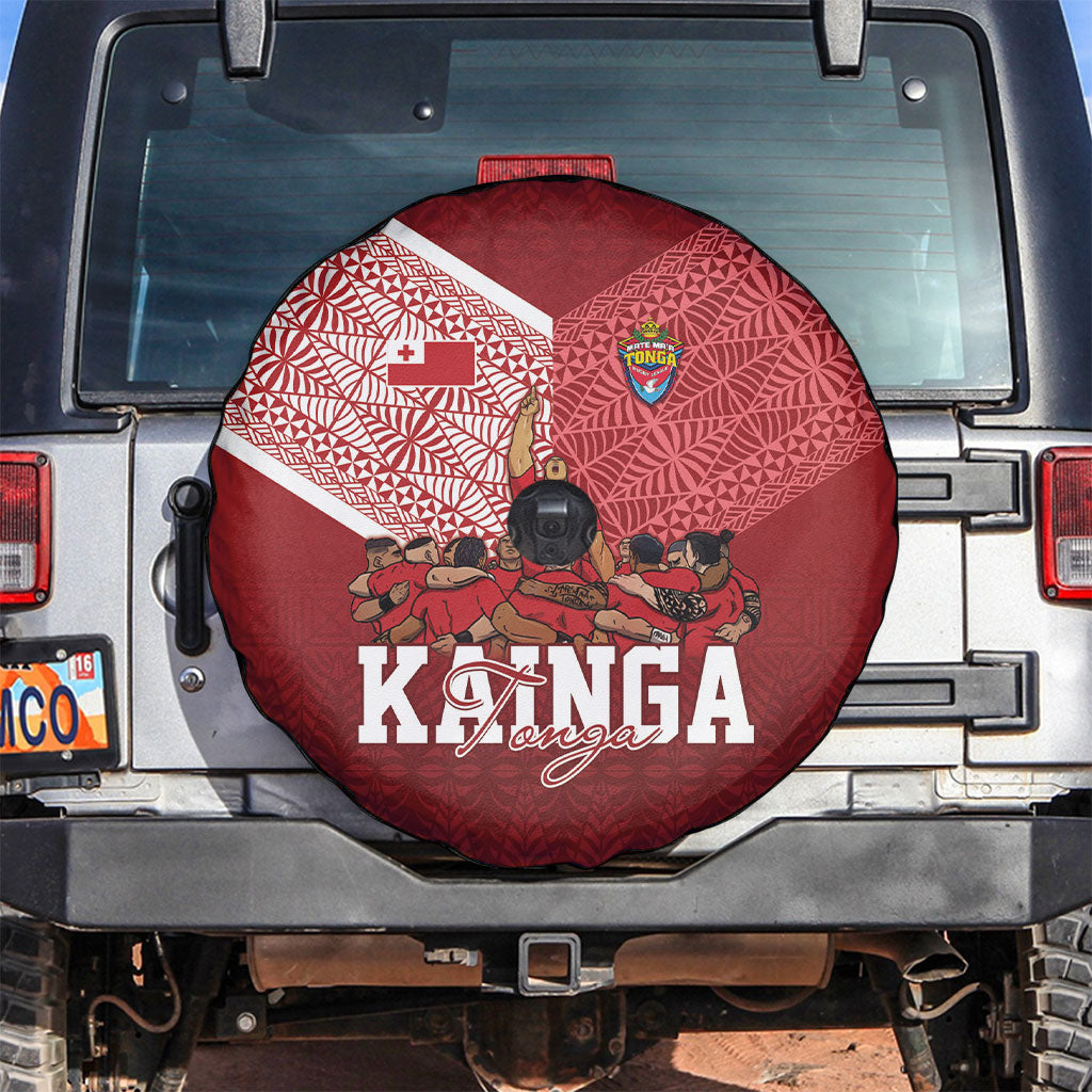 Mate Ma'a Tonga Ngatu Spare Tire Cover Kainga - Sipi Tau LT7 Red - Polynesian Pride