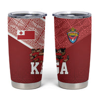 Mate Ma'a Tonga Ngatu Tumbler Cup Kainga - Sipi Tau LT7 Red - Polynesian Pride