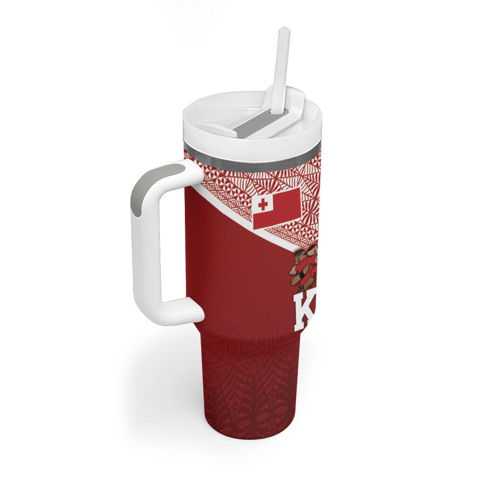 Mate Ma'a Tonga Ngatu Tumbler With Handle Kainga - Sipi Tau LT7 - Polynesian Pride