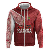Mate Ma'a Tonga Custom Ngatu Zip Hoodie Kainga - Sipi Tau LT7 Zip Hoodie Red - Polynesian Pride