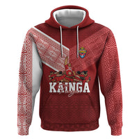 Mate Ma'a Tonga Custom Ngatu Zip Hoodie Kainga - Sipi Tau LT7 Pullover Hoodie Red - Polynesian Pride