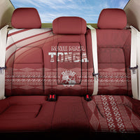 Mate Ma'a Tonga Back Car Seat Cover Basic Ngatu Kupesi Motif LT7 One Size Red - Polynesian Pride