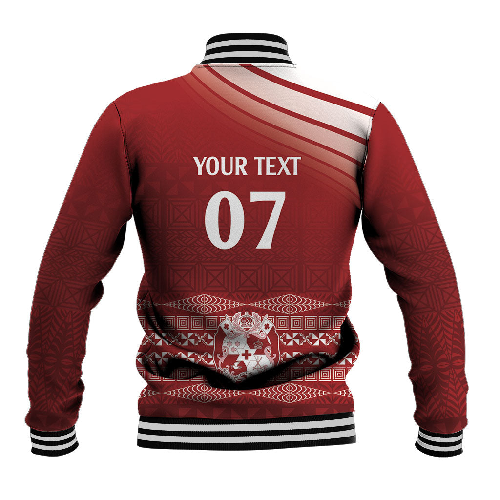 Mate Ma'a Tonga Custom Baseball Jacket Basic Ngatu Kupesi Motif