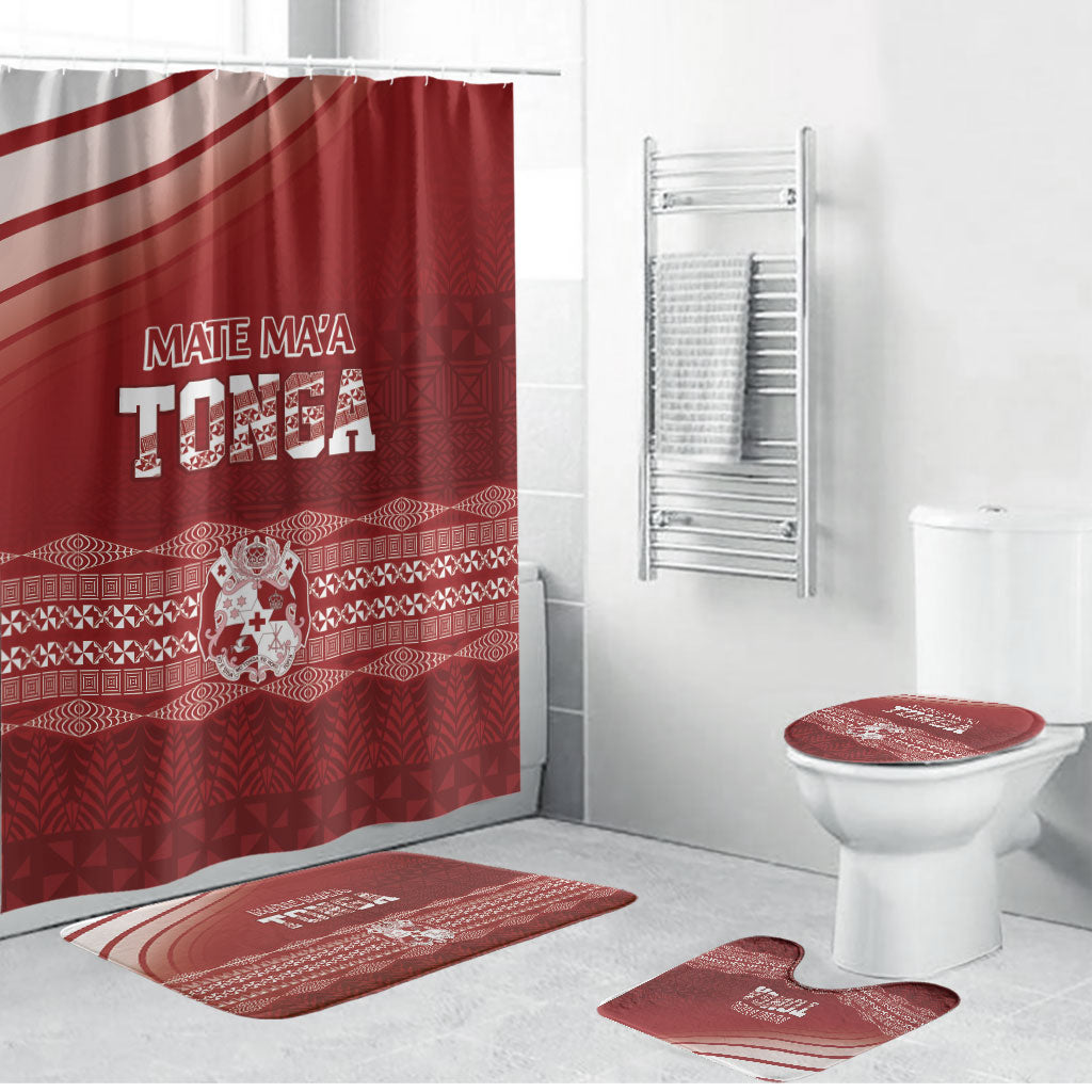 Mate Ma'a Tonga Bathroom Set Basic Ngatu Kupesi Motif