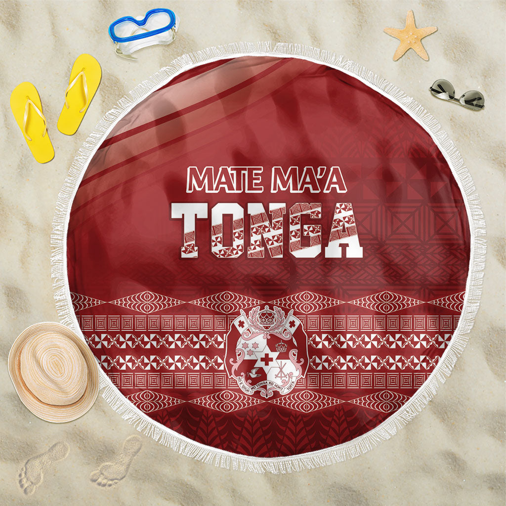 Mate Ma'a Tonga Beach Blanket Basic Ngatu Kupesi Motif