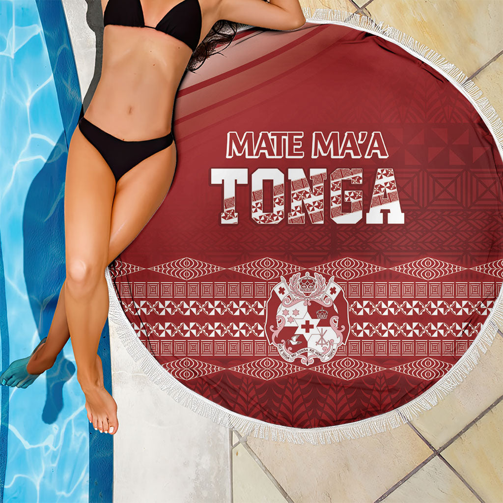 Mate Ma'a Tonga Beach Blanket Basic Ngatu Kupesi Motif LT7 - Polynesian Pride