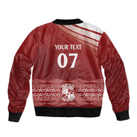 Mate Ma'a Tonga Custom Bomber Jacket Basic Ngatu Kupesi Motif LT7 - Polynesian Pride