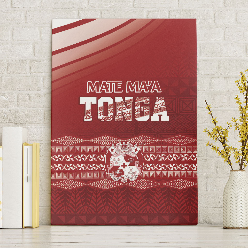Mate Ma'a Tonga Canvas Wall Art Basic Ngatu Kupesi Motif