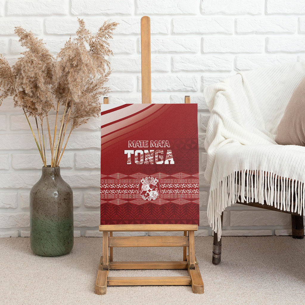 Mate Ma'a Tonga Canvas Wall Art Basic Ngatu Kupesi Motif LT7 - Polynesian Pride