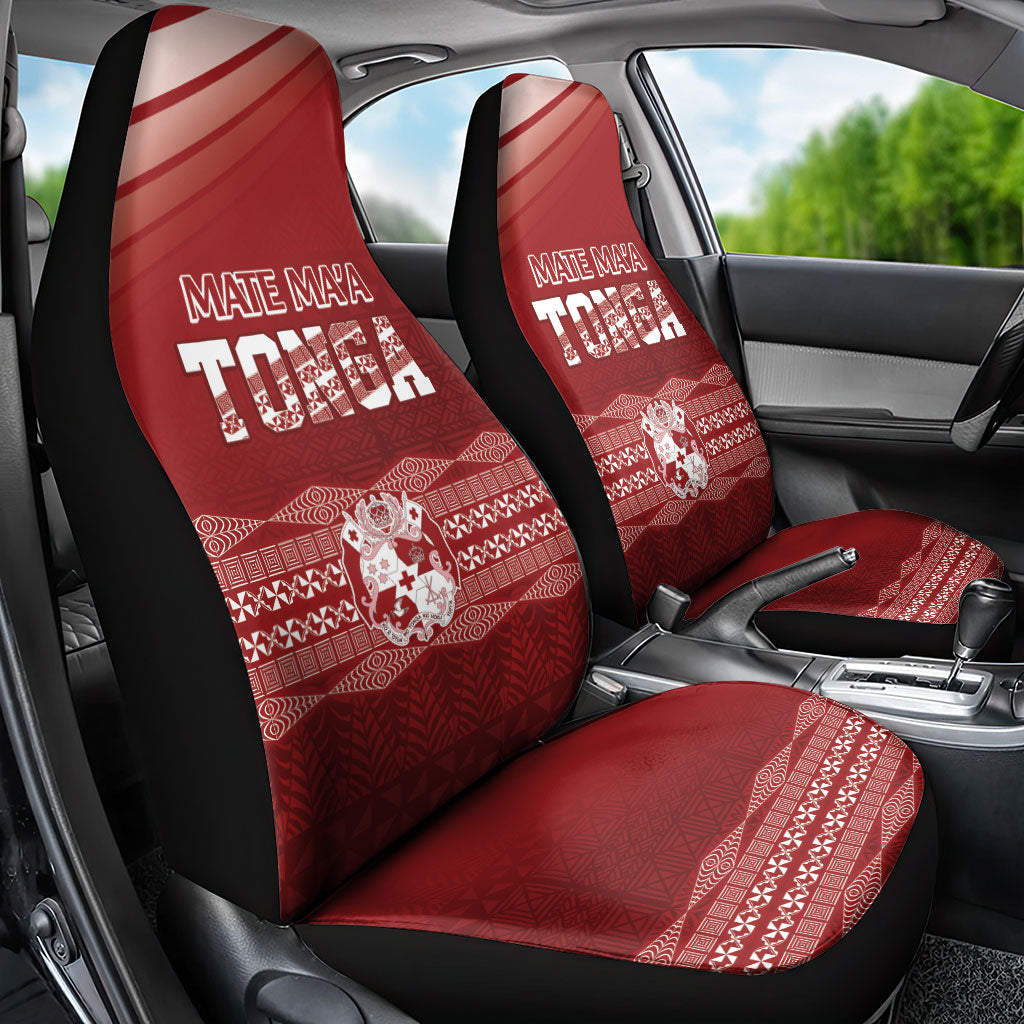 Mate Ma'a Tonga Car Seat Cover Basic Ngatu Kupesi Motif LT7 - Polynesian Pride
