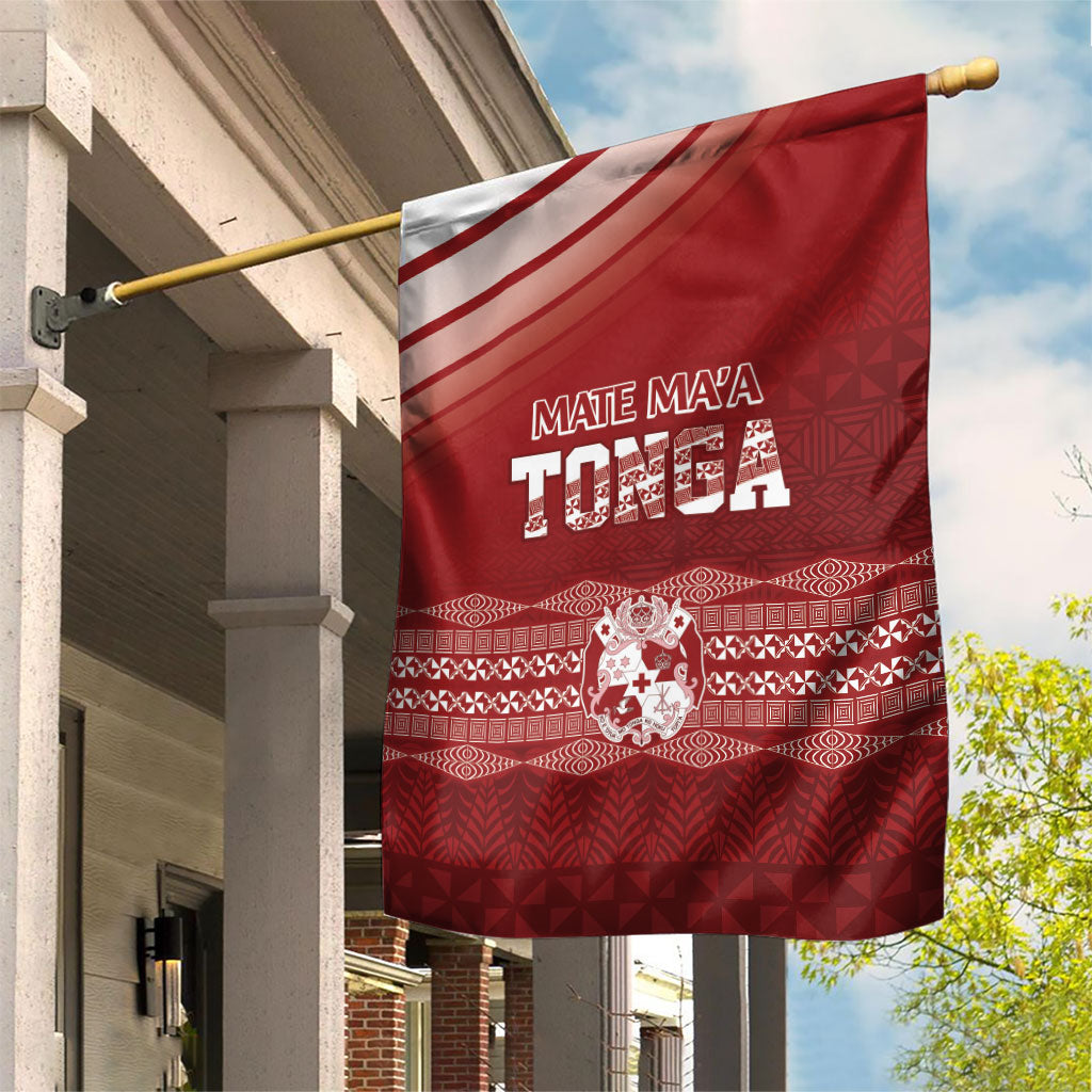 Mate Ma'a Tonga Garden Flag Basic Ngatu Kupesi Motif