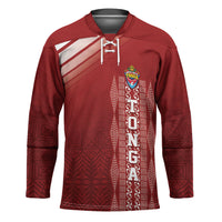 Mate Ma'a Tonga Custom Hockey Jersey Basic Ngatu Kupesi Motif LT7 Unisex Red - Polynesian Pride