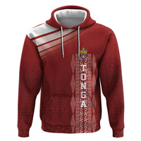 Mate Ma'a Tonga Custom Hoodie Basic Ngatu Kupesi Motif LT7 Pullover Hoodie Red - Polynesian Pride