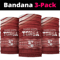 Mate Ma'a Tonga Neck Gaiter Basic Ngatu Kupesi Motif LT7 package One Size: 25*50cm Red - Polynesian Pride