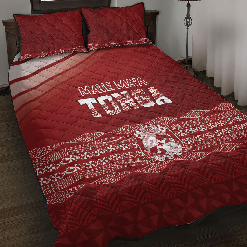 Mate Ma'a Tonga Quilt Bed Set Basic Ngatu Kupesi Motif