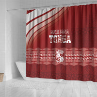 Mate Ma'a Tonga Shower Curtain Basic Ngatu Kupesi Motif LT7 - Polynesian Pride