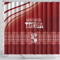 Mate Ma'a Tonga Shower Curtain Basic Ngatu Kupesi Motif LT7 - Polynesian Pride