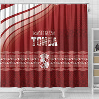Mate Ma'a Tonga Shower Curtain Basic Ngatu Kupesi Motif LT7 - Polynesian Pride