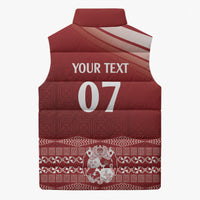 Mate Ma'a Tonga Custom Sleeveless Puffer Jacket Basic Ngatu Kupesi Motif LT7 - Polynesian Pride
