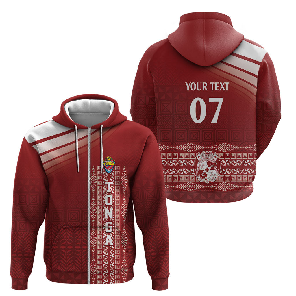 Mate Ma'a Tonga Custom Zip Hoodie Basic Ngatu Kupesi Motif LT7 - Polynesian Pride