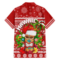 Hawaii Tiki Christmas Family Matching Long Sleeve Bodycon Dress and Hawaiian Shirt Mele Kalikimaka LT7 - Polynesian Pride