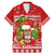 Hawaii Tiki Christmas Family Matching Mermaid Dress and Hawaiian Shirt Mele Kalikimaka LT7 Dad's Shirt - Short Sleeve Red - Polynesian Pride