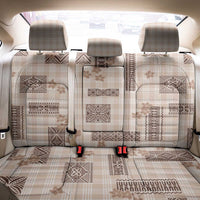 Hawaiian Quilt Tapa On Beige Palaka Motifs Back Car Seat Cover