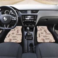 Hawaiian Quilt Tapa On Beige Palaka Motifs Car Mats