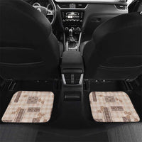 Hawaiian Quilt Tapa On Beige Palaka Motifs Car Mats