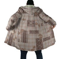 Hawaiian Quilt Tapa On Beige Palaka Motifs Cloak