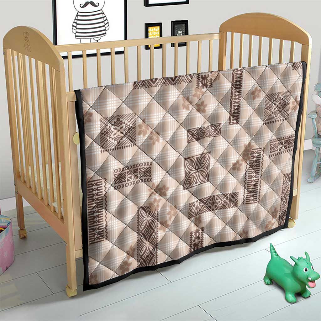 Hawaiian Quilt Tapa On Beige Palaka Motifs Quilt