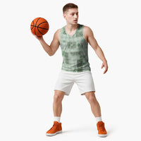 Hawaiian Quilt Tapa On Pastel Mint Palaka Motifs Basketball Jersey